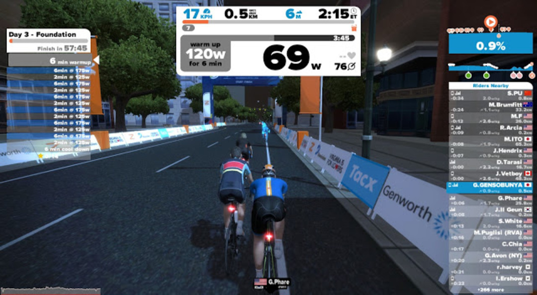 Zwiftで始めるパワートレーニング8-10日目 – 6wks FTP builder Week 2 Day 3-5