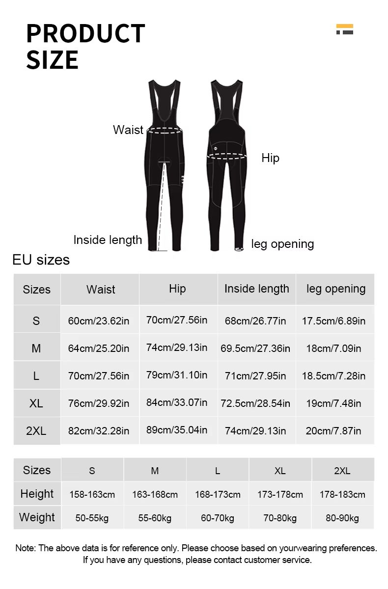 なんともいえない独自のサイズチャート